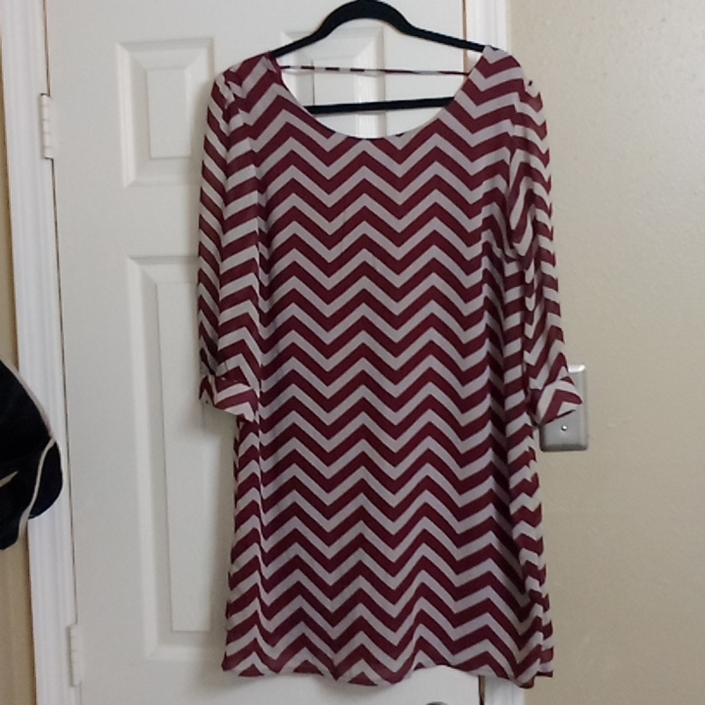 Chevron pattern dress